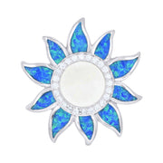 Pendant Girasol con Ópalo (Plata) (Plata 925)