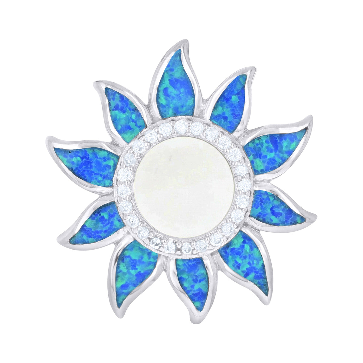 Pendant Girasol con Ópalo (Plata) (Plata 925)