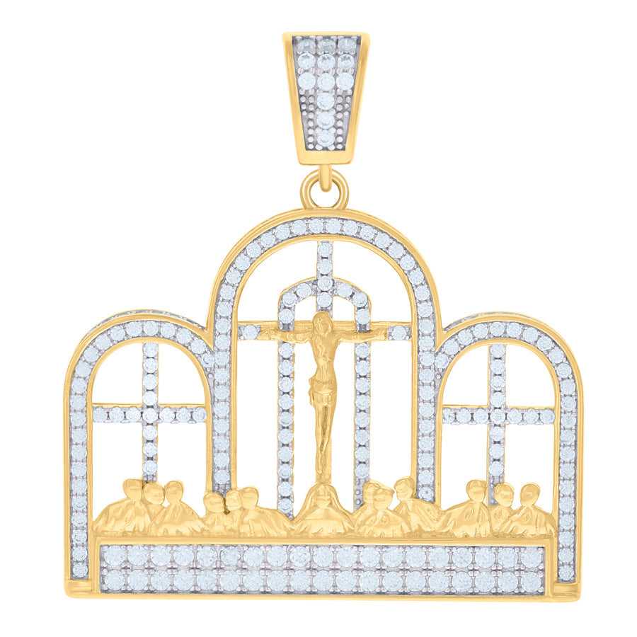 Pendant Medallón Última Cena (Dorado) (Plata 925)
