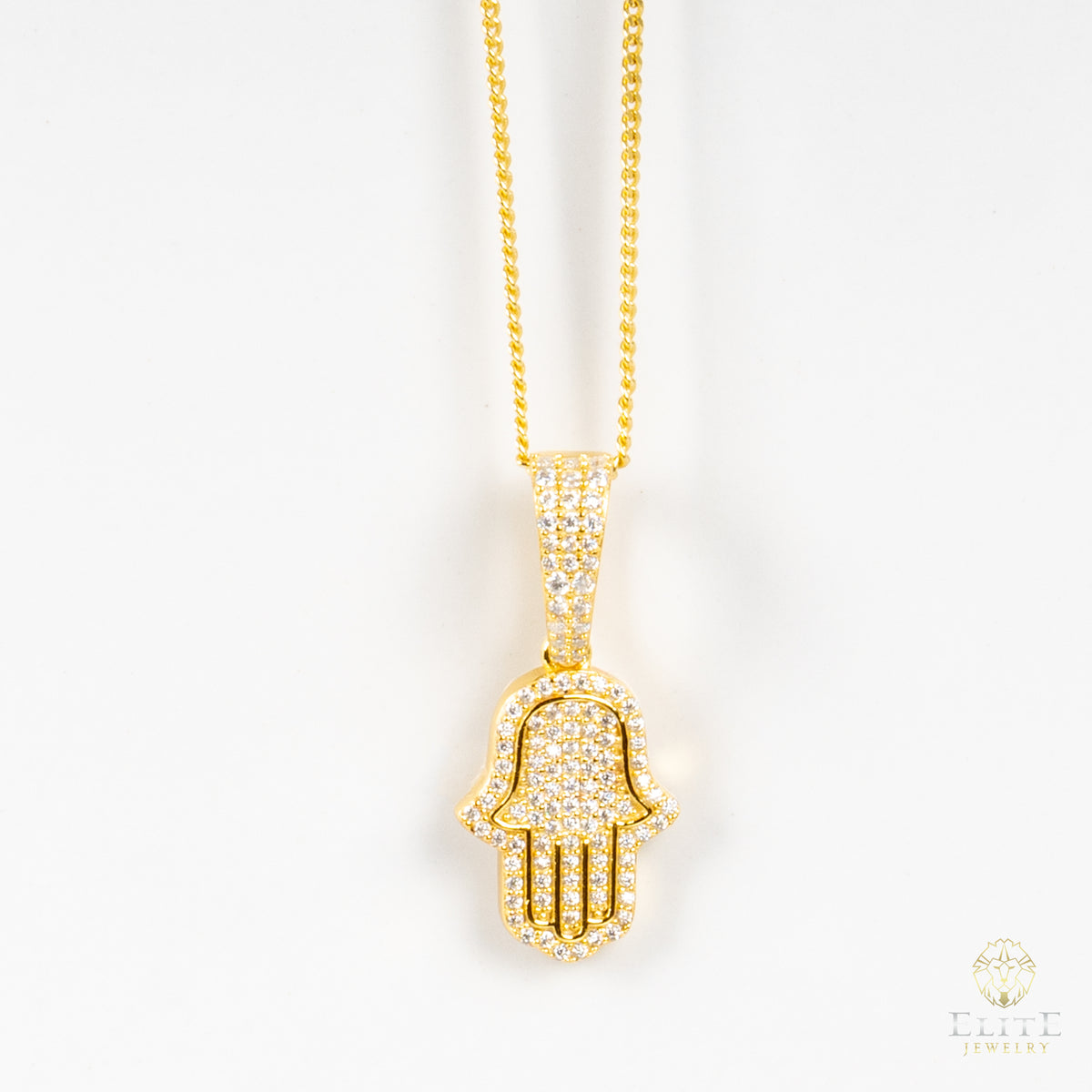 Fátima Con Piedras Moissanite + Cadena