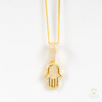 Fátima Con Piedras Moissanite + Cadena