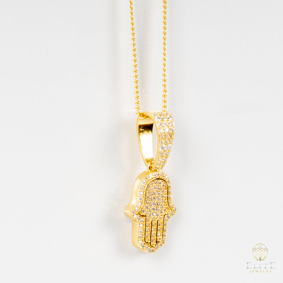 Fátima Con Piedras Moissanite + Cadena
