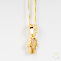 Fátima Con Piedras Moissanite + Cadena