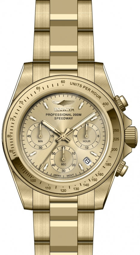 Invicta 40mm Speedway Dorado