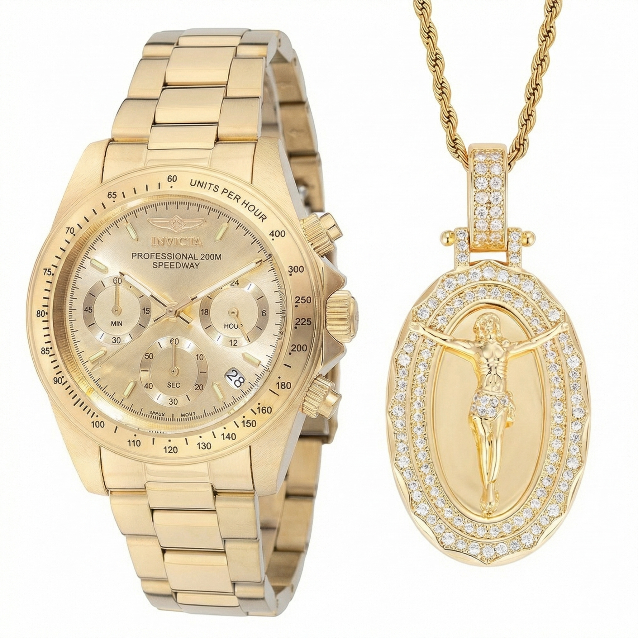 Oferta Semana Santa: Reloj Invicta + Pendant Jesús + Soga 3mm