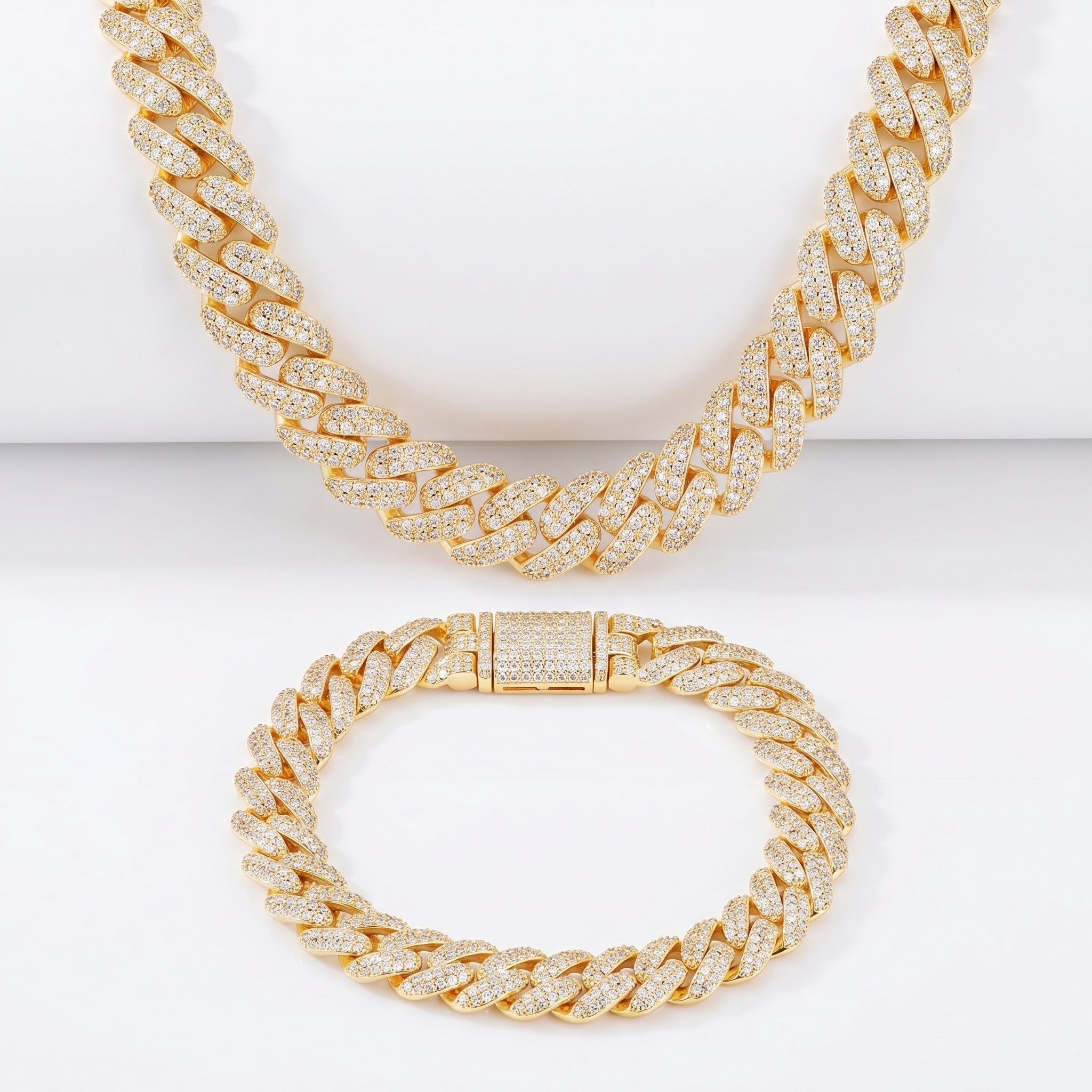 Cubana Iced Clasica 10mm + Pulsera Gratis