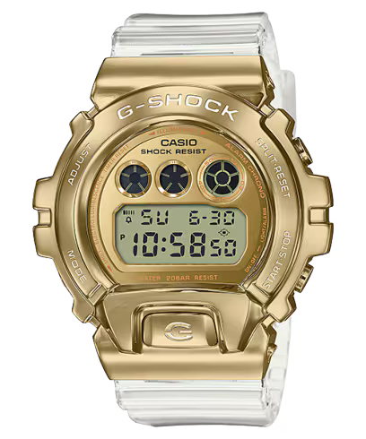 G-Shock *Limited Edition* Dorado / Clear (Compra 2 Relojes y Recibe 1 Perfume Lattafa Mini Gratis)