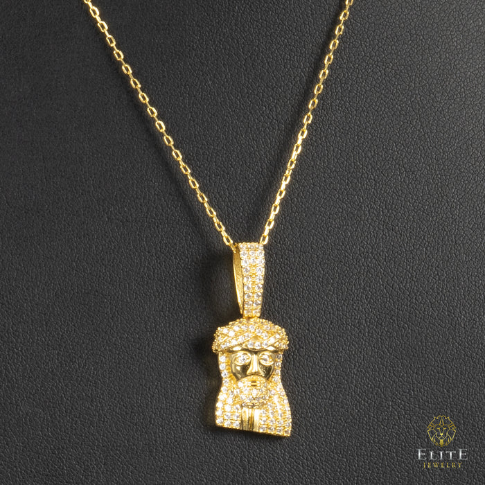 Jesucristo Con Piedras Moissanite + Cadena