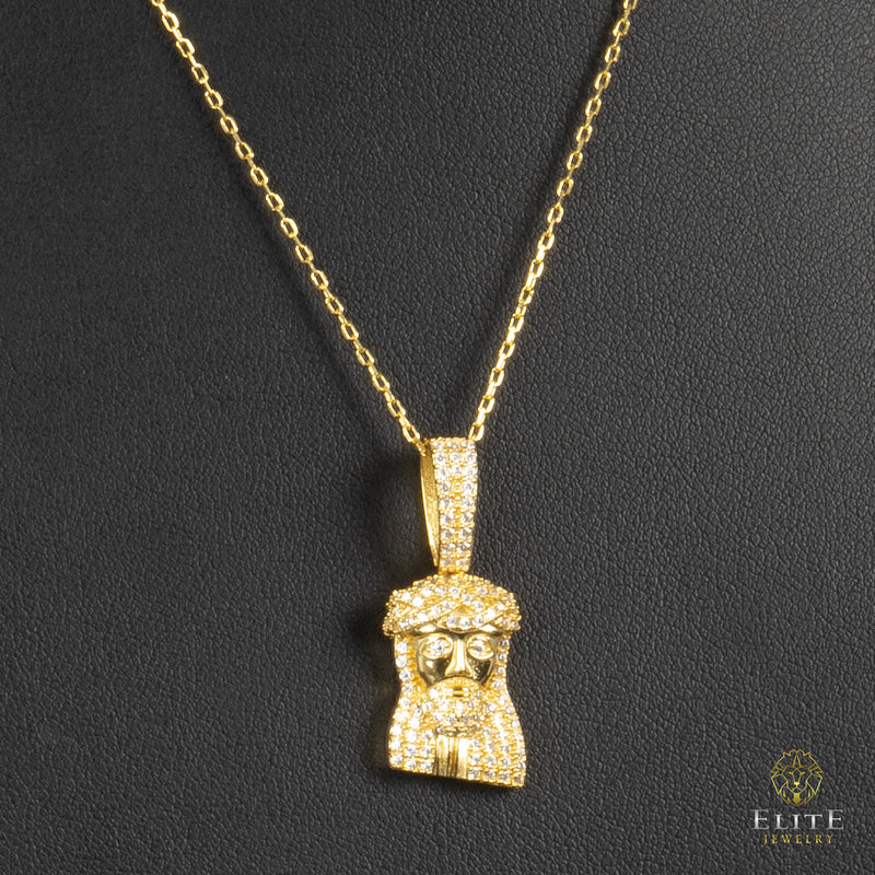 Jesucristo Con Piedras Moissanite + Cadena