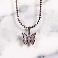 Pendiente de Mariposa + Cadena Moon Cut 16"