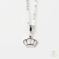 Cadena Oro Blanco Real 14K de Corona Redonda con Piedras VVS Moissanite