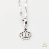 Cadena Oro Blanco Real 14K de Corona Redonda con Piedras VVS Moissanite