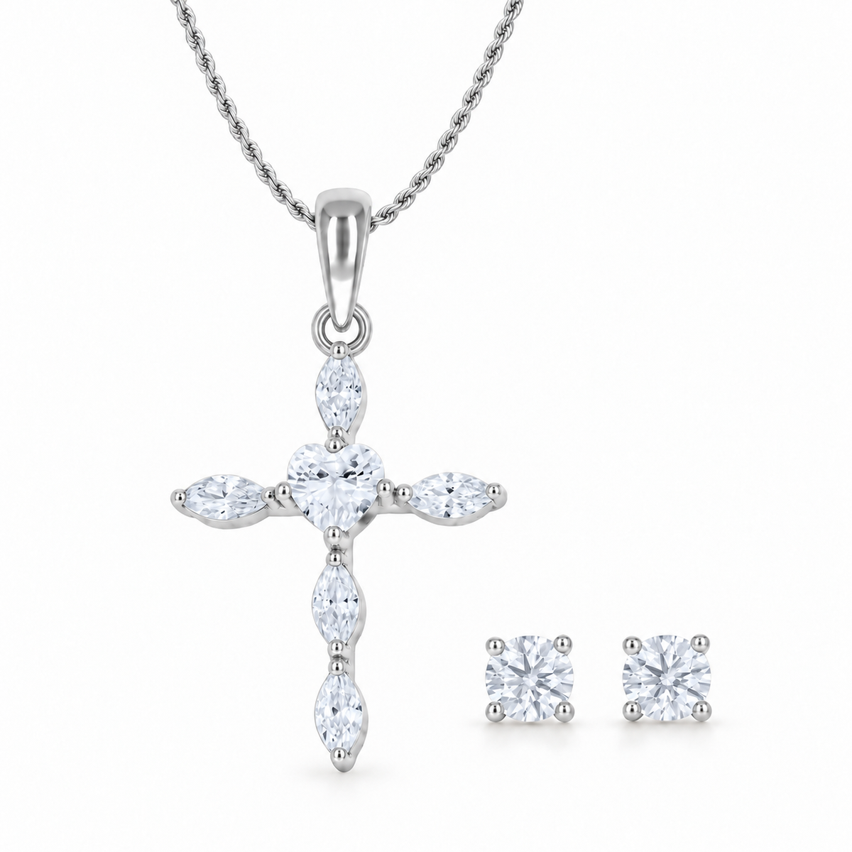 Oferta #8 (Plata): Cruz Marquesa, Soga 0.5mm y Dormilonas 3mm