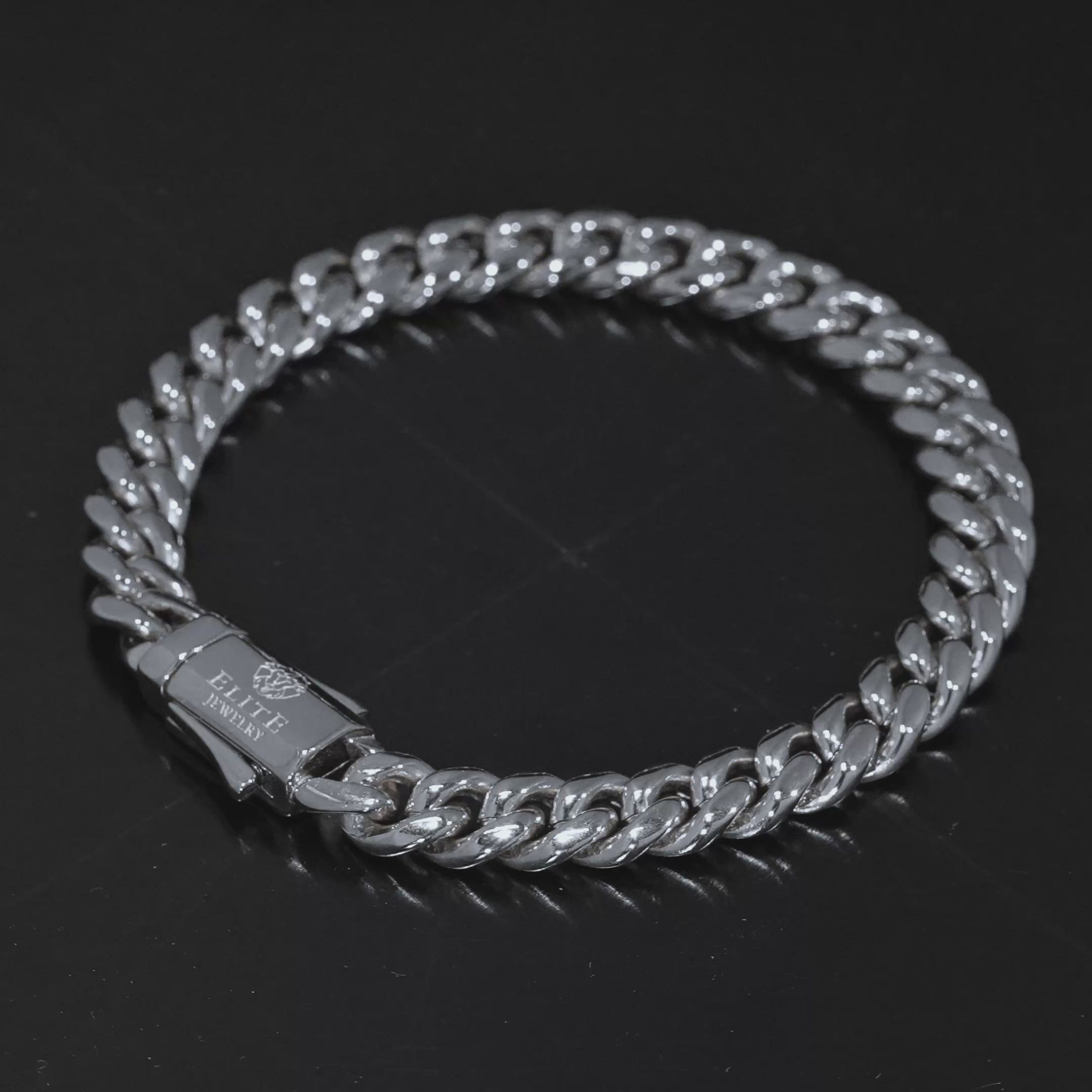 Load video: Oferta #126: Set Cubana 8mm Plata + Pulsera
