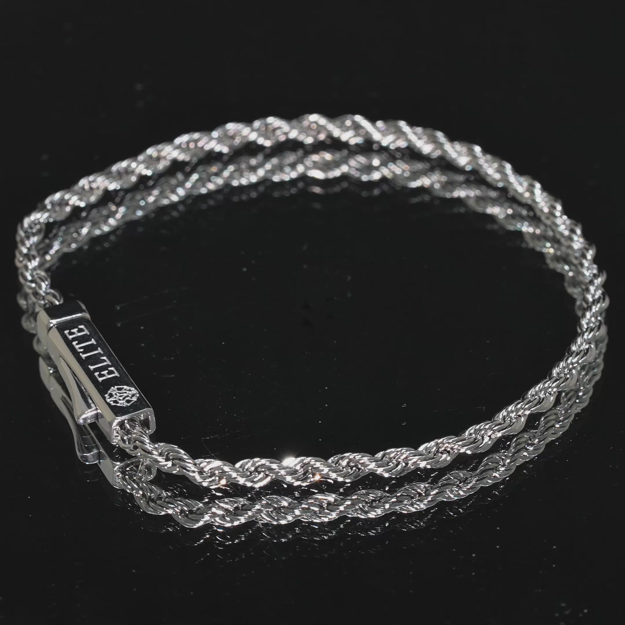 Load video: Pulsera Soga 3mm Plata