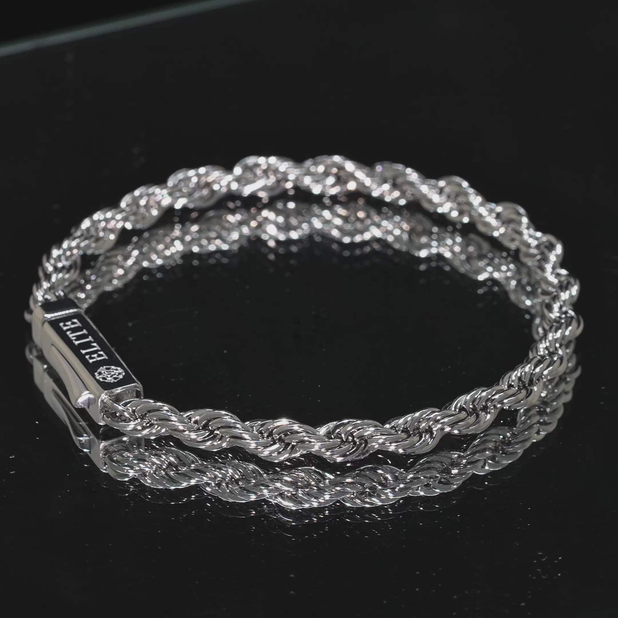 Load video: Pulsera Soga 5mm Plata