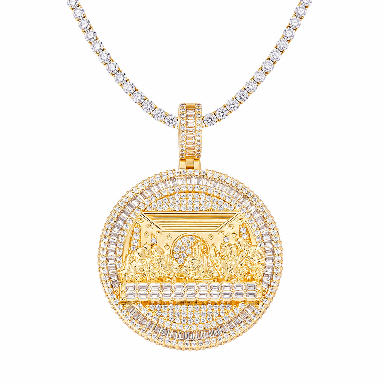 Oferta #89 – Set Tennis 3mm + Pendant Medallón Última Cena