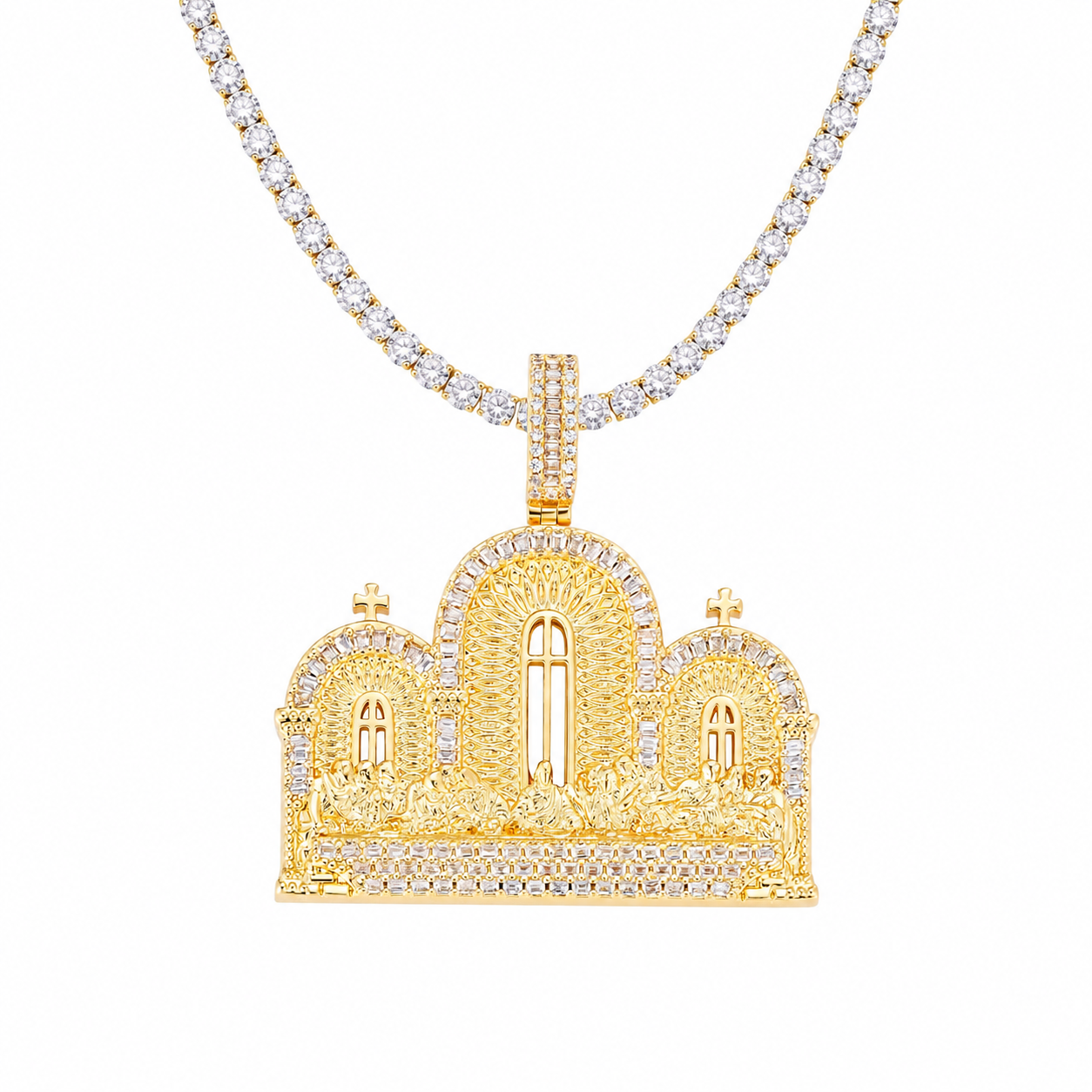 Oferta #87 – Set Tennis 3mm + Pendant Catedral Última Cena