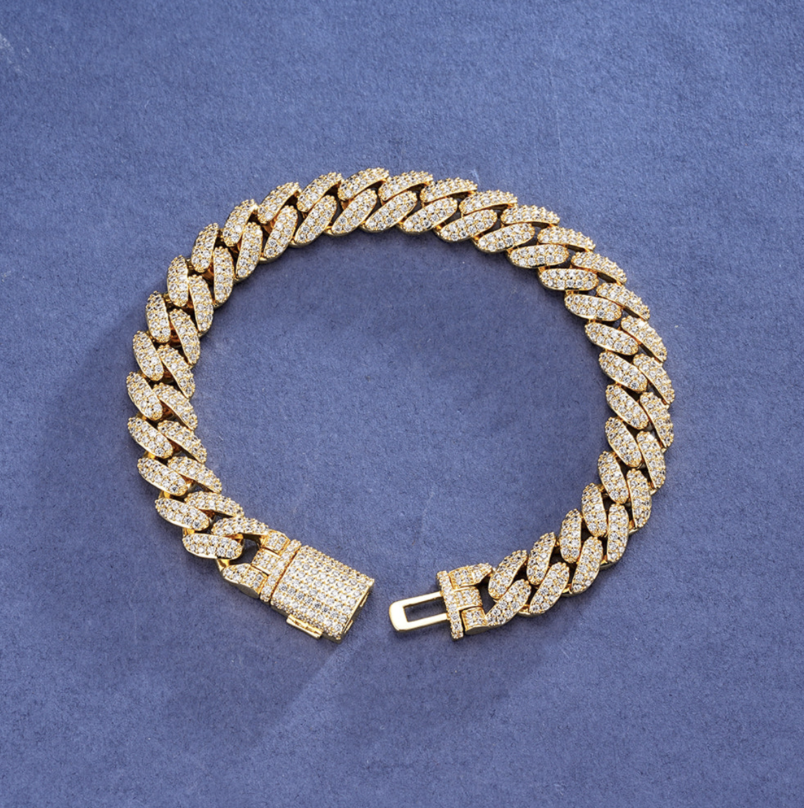 Oferta #75 – Set Cubana Iced Clásica 10mm (Cadena + Pulsera)
