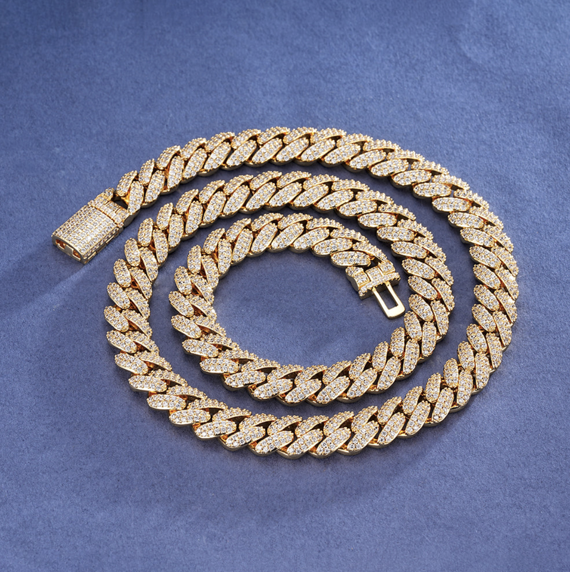Oferta #75 – Set Cubana Iced Clásica 10mm (Cadena + Pulsera)