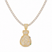 Oferta #83 - Set Pendant Bolsa de Dinero + Tennis Chain 5mm