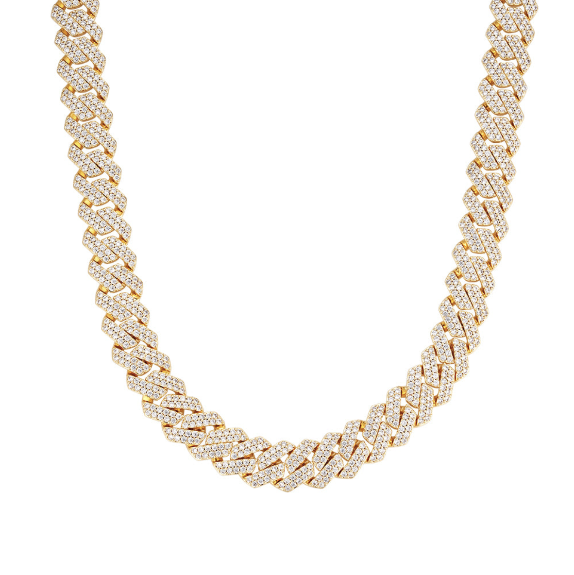 Oferta #85 – Set Cubana Cuadrada Full Iced 12mm (Cadena + Pulsera)