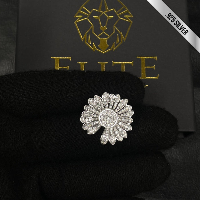 Pendant De Girasol Pequeño Plata