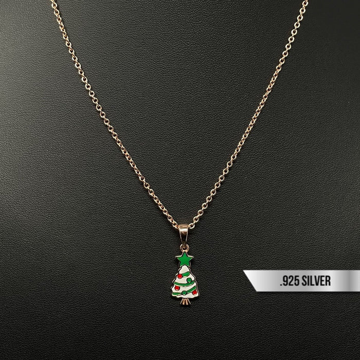 Cadena de Árbol De Navidad Oro Rosado *Christmas Collection* - Elite Jewelry Store 