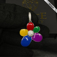 Pendant De Flor De Colores Oil Painting Plata