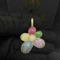 Pendant de Flor de Colores (Dorado)