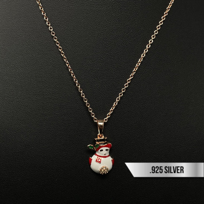 Cadena de Snowman Oro Rosado *Christmas Collection* - Elite Jewelry Store 