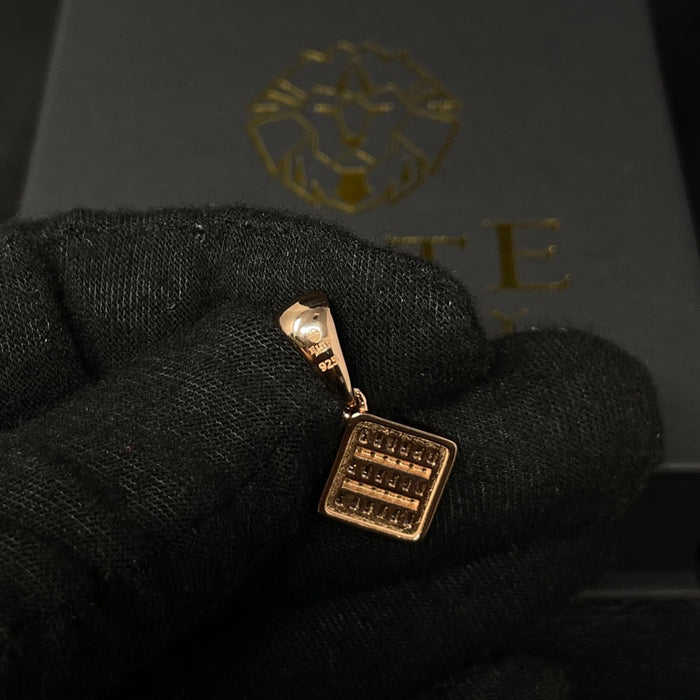 Pendant Cuadrado Oro Rosado