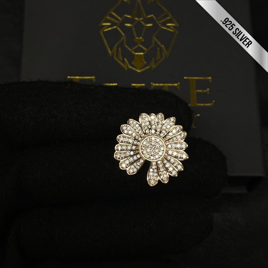 Pendant De Girasol Pequeño Oro Rosado