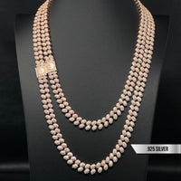 Cadena Bubble Diamond Prong 10MM Oro Rosado - Elite Jewelry Store 