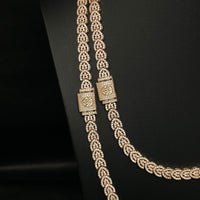 Cadena Fancy Diamond Prong 9MM Oro Rosado