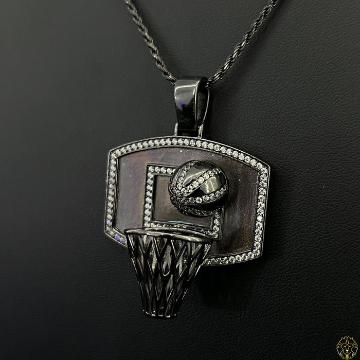 Set De Soga 2mm + Pendant Canasto Negro - Elite Jewelry Store 