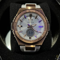 Casio G-MS Solar Blanco & Oro Rosado (Damas)