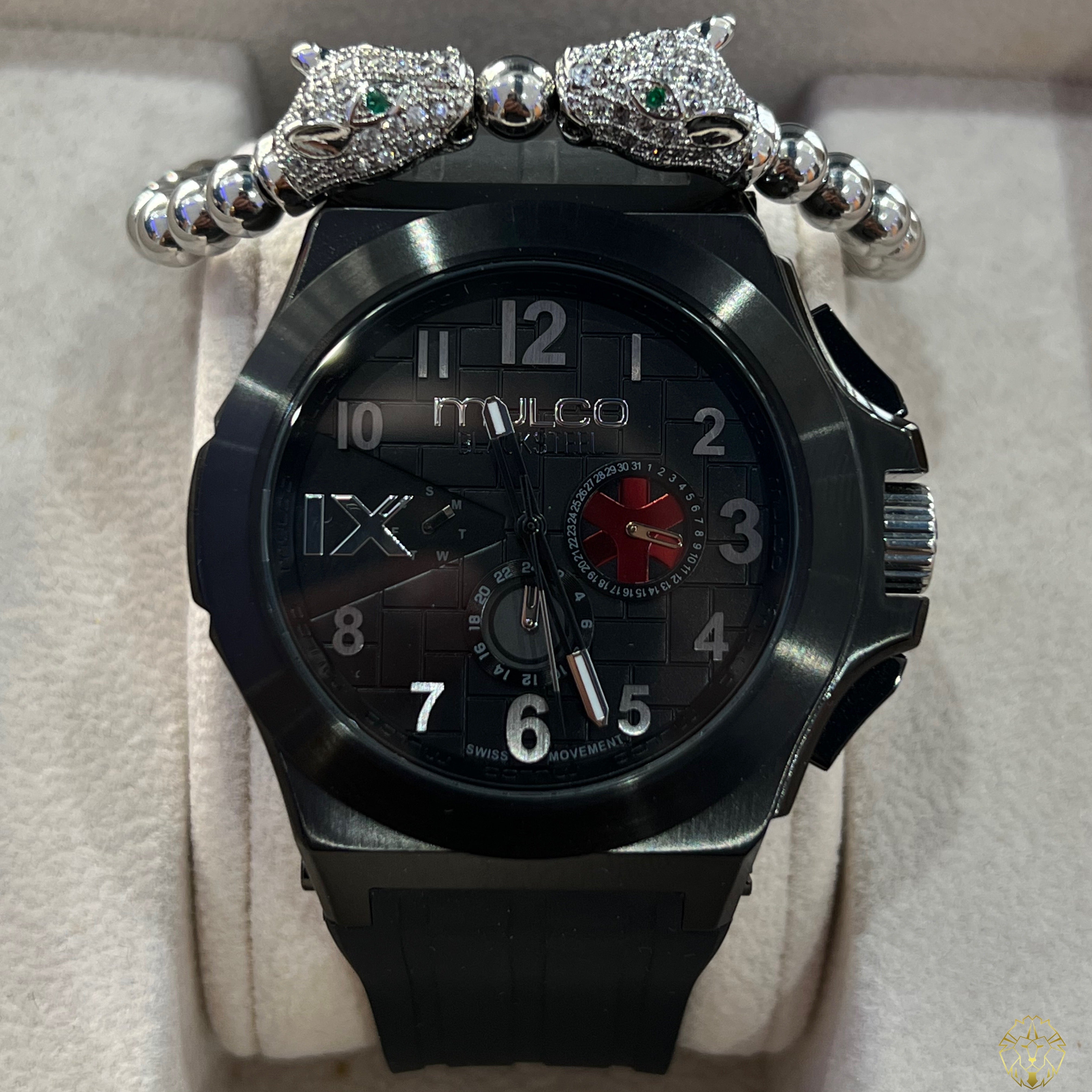 Mulco BlackSteel Negro 45mm Caballeros Elite Jewelry Store