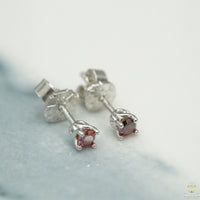 Dormilona Moissanite Rojo 3mm (Pequeña)
