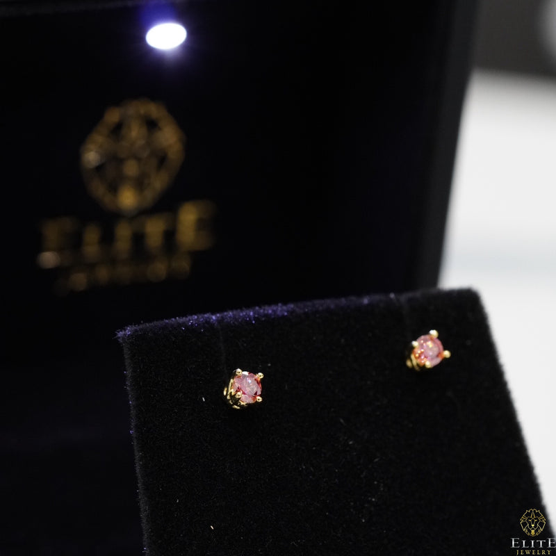 Dormilona Moissanite Rojo 3mm (Pequeña)