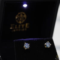 Dormilona Moissanite Azul 5mm (Grande) - Elite Jewelry Store 