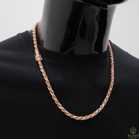 Cadena Soga 6mm / Con Cierre Moissanite