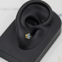 Dormilona Moissanite Azul 5mm (Grande)