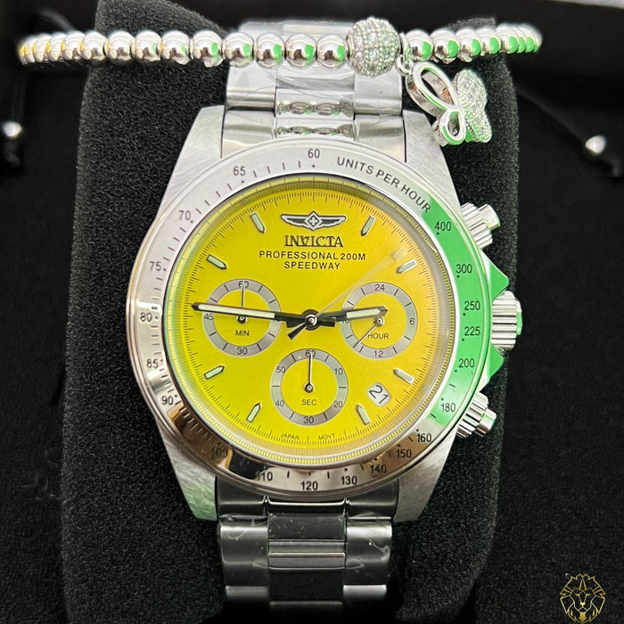 Invicta Speedway Plata & Amarillo 40mm (Damas)