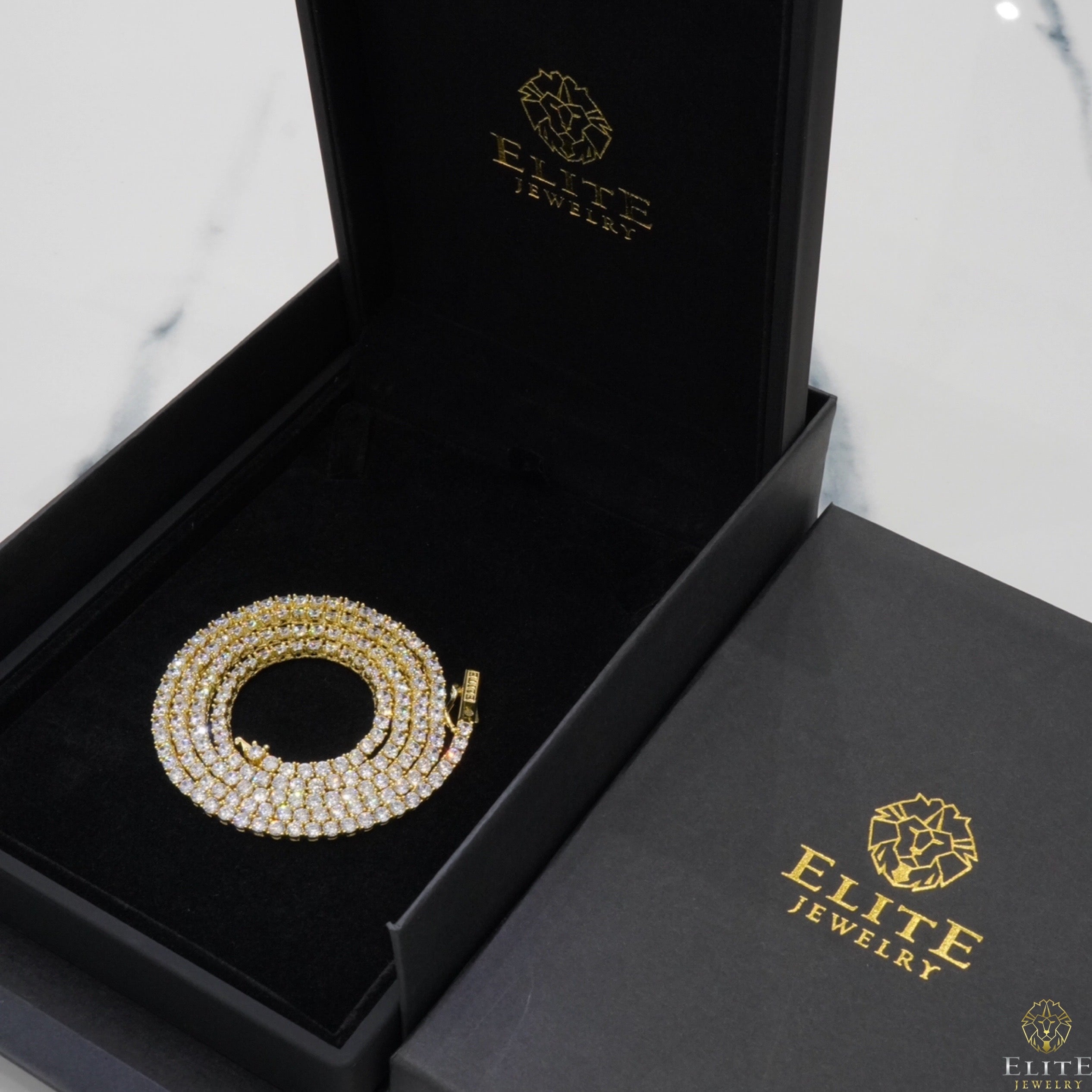 Tennis Chains 3mm (Tamaño Perfecto Para Usar Con Pendants) - Elite Jewelry Store 