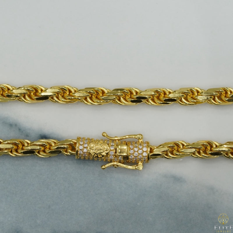 Cadena Soga 6mm / Con Cierre Moissanite