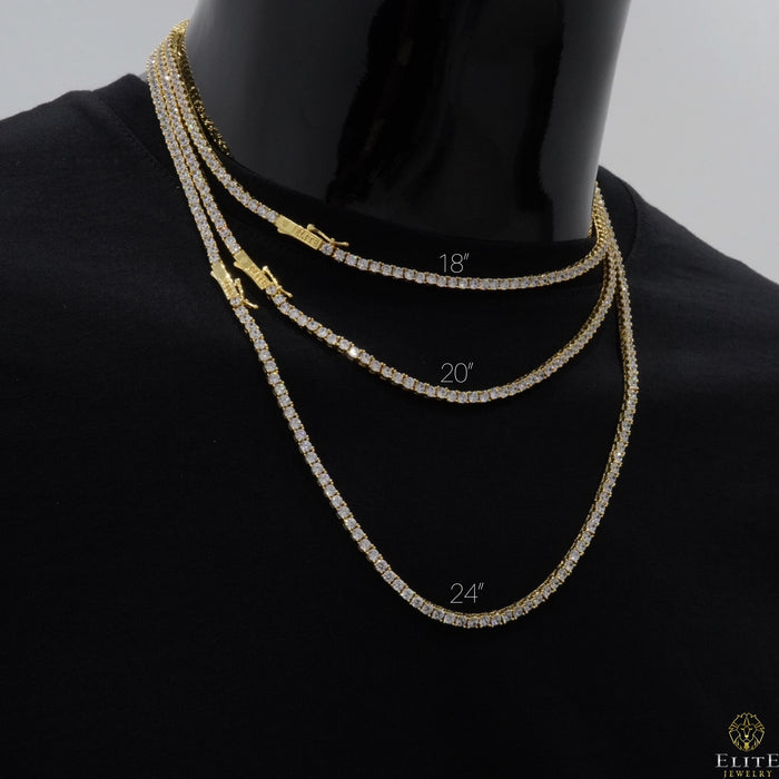 Tennis Chains 3mm (Tamaño Perfecto Para Usar Con Pendants)