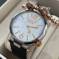 Mulco Couture Plata 46mm + Set de Cubana 8mm y Pantallas Moissanite