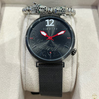 Mulco Iconic Mesh Negro & Rojo 42mm (Unisex)