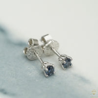 Dormilona Moissanite Azul 3mm (Pequeña)